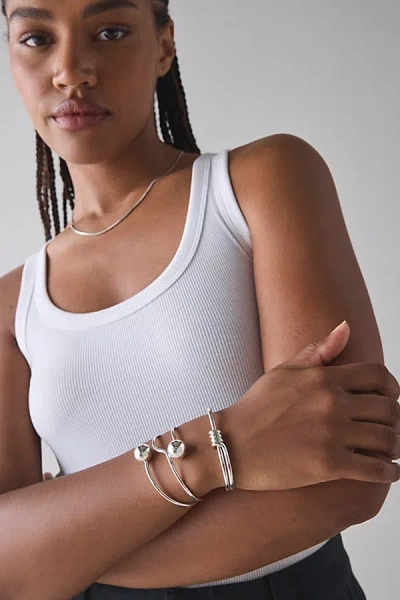 Urban Outfitters Sasha Metal Cuff Bracelet Set In Silver, Women's At  In Metallic
