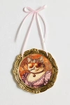 Urban Outfitters Sassy Kitty Ceramic Hanging Wall Tile In Joint At  In Multi