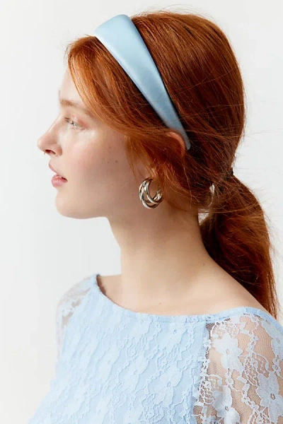 Urban Outfitters Satin Headband In Blue, Women's At
