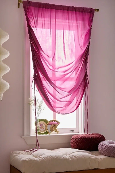 Urban Outfitters Satin Roman Shade Window Panel In Pink At | ModeSens