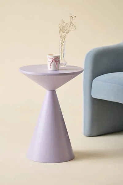 Urban Outfitters Saylor Round Metal Hourglass Side Table In Lavender At