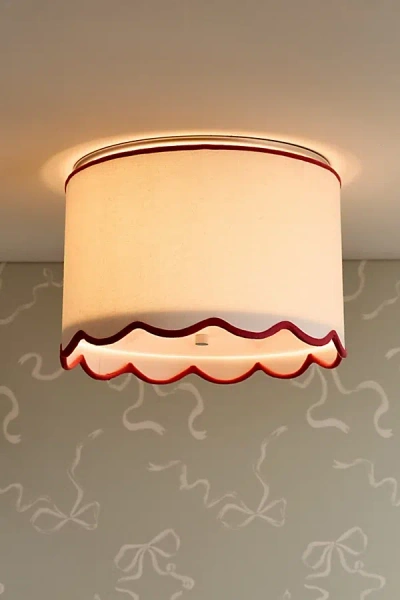 Urban Outfitters Scallop Flush Mount Conversion Kit In Red Trim At  In Green