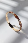 Urban Outfitters Scallop Patterned Metal Bangle Bracelet In Brown, Women's At