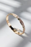 Urban Outfitters Scallop Patterned Metal Bangle Bracelet In Ivory, Women's At  In White