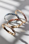 Urban Outfitters Scallop Patterned Metal Bangle Bracelet In Light Blue, Women's At  In Blue