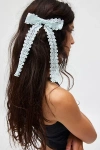 Urban Outfitters Scalloped Edge Floral Hair Bow Barrette In Blue, Women's At  In Neutral