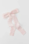 Urban Outfitters Scalloped Edge Floral Hair Bow Barrette In Pink, Women's At