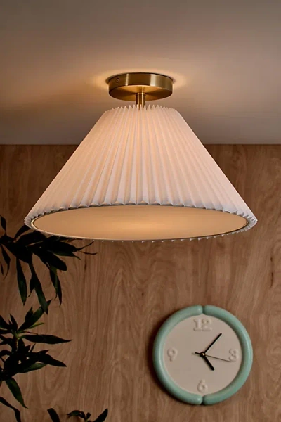 Urban Outfitters Scarlet Flush Mount Light In Gold At  In White