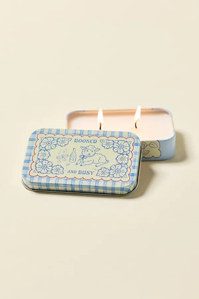 Urban Outfitters Scentiments Uo Exclusive 2.5 oz Tin Scented Candle In Booked And Busy At  In Blue