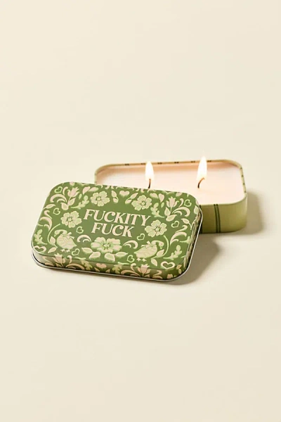 Urban Outfitters Scentiments Uo Exclusive 2.5 oz Tin Scented Candle In F*ckity F*ck At  In Green