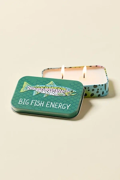 Urban Outfitters Scentiments Uo Exclusive 2.5 oz Tin Scented Candle In Fish Energy At  In Green