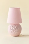 Urban Outfitters Sculpted Rose Mini Table Lamp In Pink At