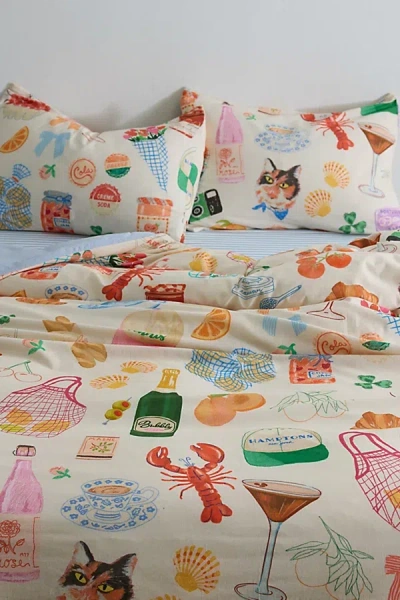 Urban Outfitters Seaside Weekend Patterned Duvet Cover At