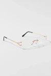 Urban Outfitters Sebastian Rimless Blue Light Glasses In Clear, Men's At  In Clear