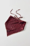 Urban Outfitters Sequin Headscarf In Wine, Women's At  In Burgundy