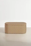 Urban Outfitters Shae Checkered Pattern Storage Bench In Burnt Orange At