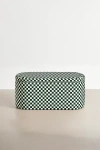 Urban Outfitters Shae Checkered Pattern Storage Bench In Dark Green At