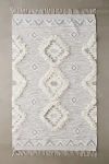 Urban Outfitters Shayla Woven + Tufted Rug In Light Grey At