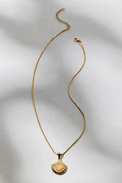 Urban Outfitters Shell Charm Necklace In Gold, Women's At