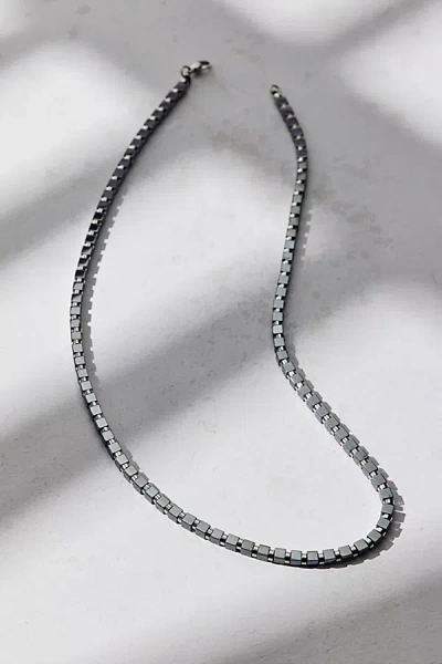 Urban Outfitters Shiloh Squared Metal Necklace In Silver, Men's At  In Metallic