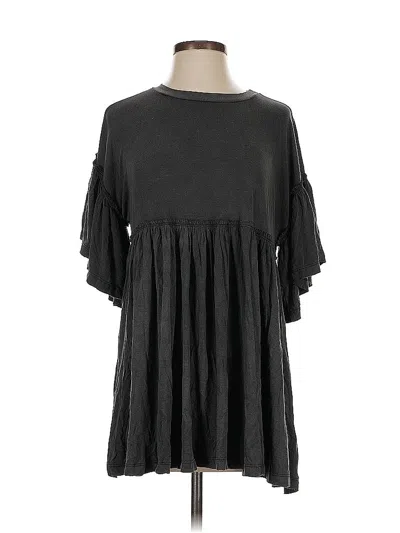 Pre-owned Urban Outfitters Short Sleeve Blouse In Black