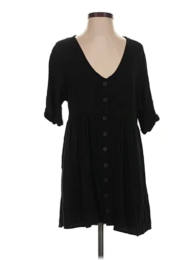 Pre-owned Urban Outfitters Short Sleeve Blouse In Black