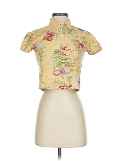 Pre-owned Urban Outfitters Short Sleeve Blouse In Gold