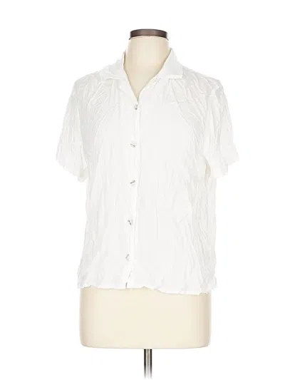 Pre-owned Urban Outfitters Short Sleeve Blouse In White
