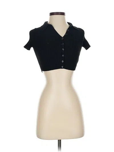 Pre-owned Urban Outfitters Short Sleeve Top Black Sweetheart Neckline Tops