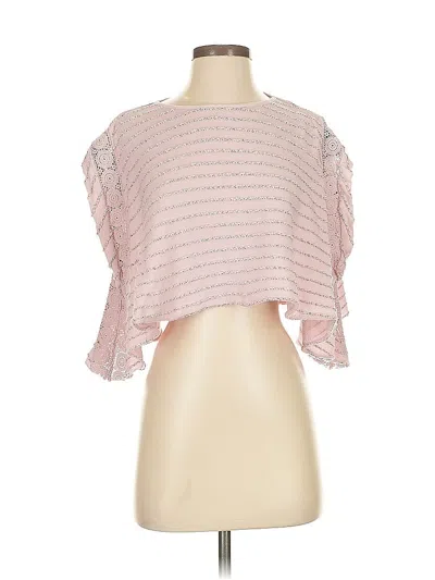 Pre-owned Urban Outfitters Short Sleeve Top Pink Ruffles Neckline Tops