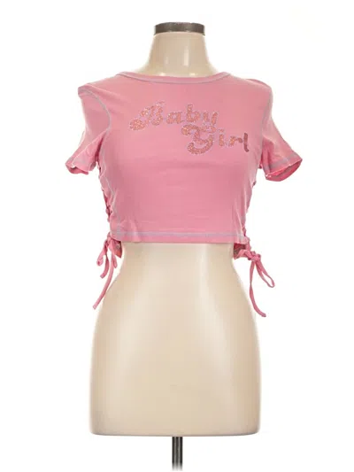 Pre-owned Urban Outfitters Short Sleeve T-shirt In Pink