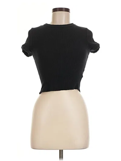 Pre-owned Urban Outfitters Short Sleeve Turtleneck In Black