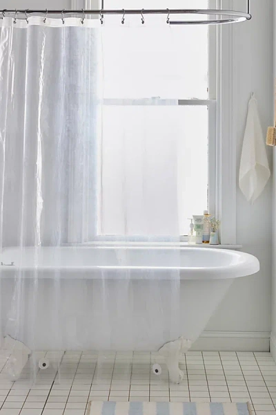 Urban Outfitters Shower Curtain Liner In Clear At  In Transparent