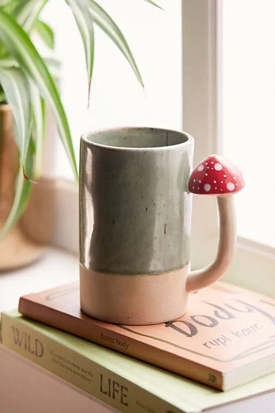 Urban Outfitters Shroomie Mug In Green At  In Pink
