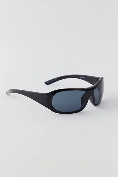Urban Outfitters Sienna Plastic Shield Sunglasses In Black, Women's At