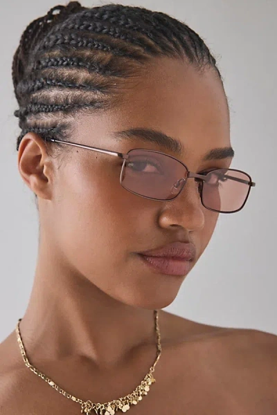 Urban Outfitters Sierra Rectangle Sunglasses In Rose, Women's At