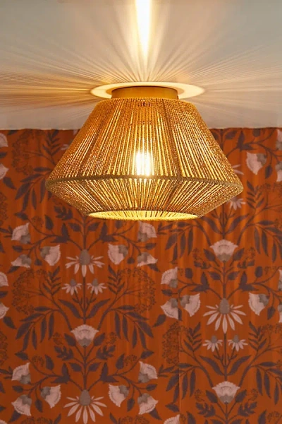 Urban Outfitters Sierra Woven Flush Mount Light