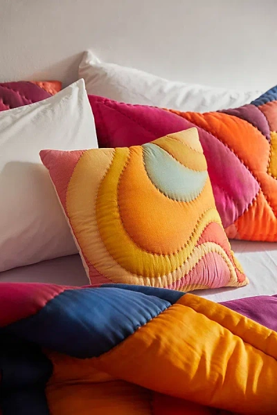 Urban Outfitters Silas Wave Throw Pillow At  In Multi