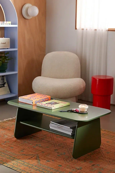 Urban Outfitters Silas Wood Coffee Table In Green At