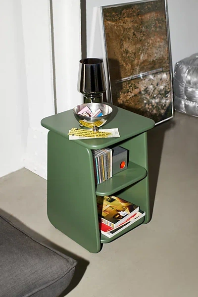 Urban Outfitters Silas Wood Storage Nightstand In Green At