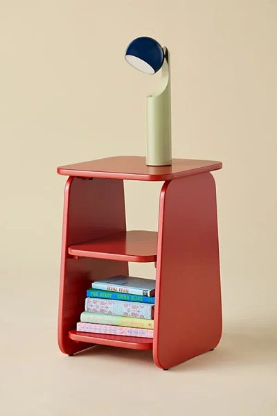 Urban Outfitters Silas Wood Storage Nightstand In Red At