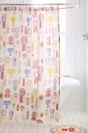 Urban Outfitters Silly Awards Patterned Shower Curtain In White At