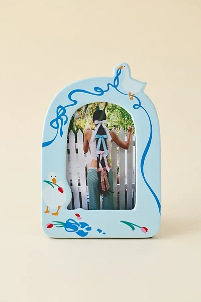 Urban Outfitters Silly Goose Ceramic 3.6" X 5.6" Arch Picture Frame In Blue At