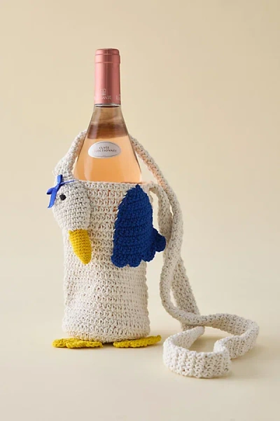 Urban Outfitters Silly Goose Crochet Bottle Sling In White At