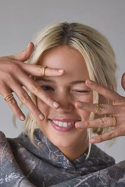 Urban Outfitters Simple Midi Ring & Toe Ring Set In Gold, Women's At