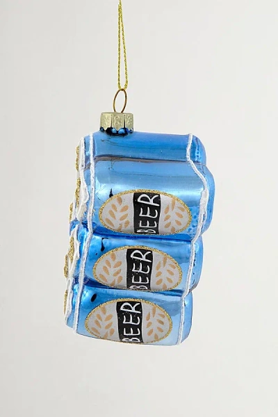 Urban Outfitters Six Pack Beer Glass Ornament In Blue At