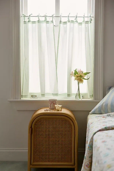 Urban Outfitters Skinny Tie Top Solid Café Curtain Set In Fairest Jade At  In Green