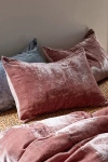 Urban Outfitters Skye Velvet Sham Set In Rose At  In Brown