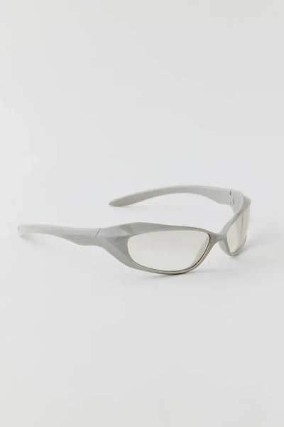 Urban Outfitters Slade Slim Plastic Shield Sunglasses In Grey, Women's At