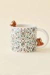 Urban Outfitters Sleeping Teddy Bear Sculpted Ceramic Mug In Light Blue At  In White